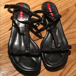 Prada T strap Sandals